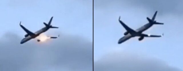 Condor Boeing 757 с 273 пассажирами загорелся после попадания птицы | Изображение: X
